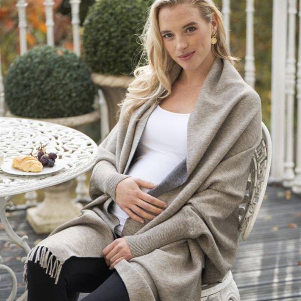 Seraphine Two-Tone Luxury Maternity & Nursing Shawl Wrap (BNWOT)